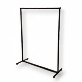 Percheros rectos Gondola con estante negras H 185 X 210 X 45 CM Presentoirs shopping