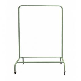 PERCHEROS PARA TIENDAS - PERCHEROS CON RUEDA : Perchero verde metálico altura fija 150 cm