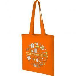 TAILORED MADE PACKAGING : Personalised orange cotton bags - 140gr - 38x42cm