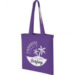 TAILORED MADE PACKAGING - CUSTOM COTTON BAGS : Personalised purple cotton bags - 140gr - 38x48cm