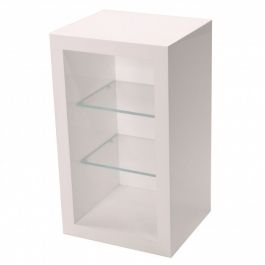 Wandvitrine Platz Hochglanzender weisser Wandschrank mit 2 Glasbode Comptoirs shopping