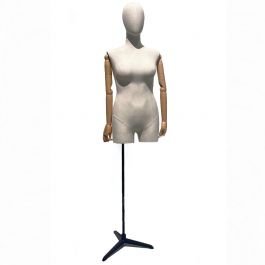 FEMALE MANNEQUIN BUST - TAILORED BUST : Plus size female fabric bust