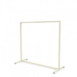 PORTANTS VêTEMENTS BOUTIQUE : Portant magasin métal blanc 120cm x 125cm