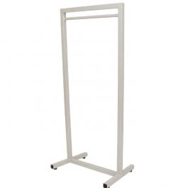 Portants droits Portant vetement droit blanc &eacute;cru 150cm x 62,5cm Portants shopping