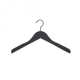 WHOLESALE HANGERS : 10 professional hanger black soft touch finish 39 cm