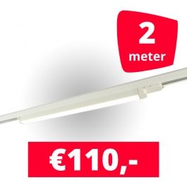 SPOTS POUR MAGASIN - ECLAIRAGE SUR RAIL à LED LINéAIRE : Rails 2m + 1 led lineaire blanc 120 cm 3500k 30w