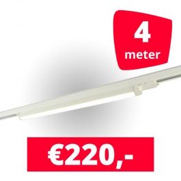 SPOTS POUR MAGASIN - ECLAIRAGE SUR RAIL à LED LINéAIRE : Rails 4m + 2 led lineaire blanc 120 cm 4000k 30w