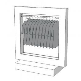 CLOTHES RAILS : Retail store clothing rail r-pr-016