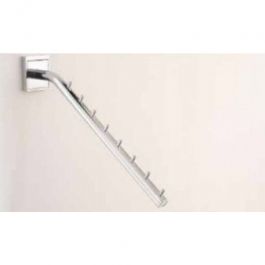 Slatwall and fittings Round inclined bar L 30cm chrome Presentoirs shopping