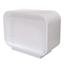 COUNTERS DISPLAY & GONDOLAS - CURVED COUNTERS : Round store counter white 130cm