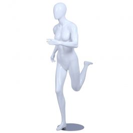FEMALE MANNEQUINS - MANNEQUINS SPORT : Running female mannequins white color