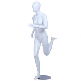 FEMALE MANNEQUINS : Running female mannequins white color