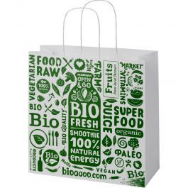 Sacchetti di carta personalizzati Sacchetto di carta da 120 g con manici ritorti 31x12x31 Tote bags