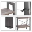 Image 4 : Storage shelf with 4 wooden ...