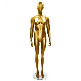 Schaufensterfiguren frau goldfarben