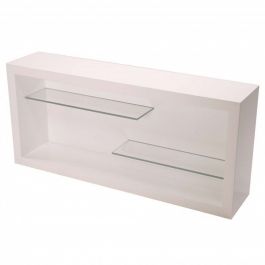 COUNTERS DISPLAY & GONDOLAS - MODERN COUNTER DISPLAY : Shop counter white gloss 100 cm x 45 cm x 22 cm