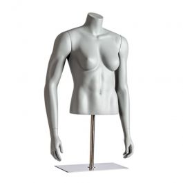 FEMALE MANNEQUIN BUST - BUST : Short female mannequin bust with arms