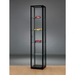 RETAIL DISPLAY CABINET - STANDING DISPLAY CABINET : Black showcase 40x40x198cm