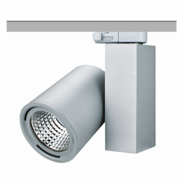 PROFESSIONELL SPOT LAMPEN - CLUSTER-SPOTS LED : Silberne led-schienenleuchte 3000lm