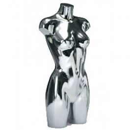 SHOPFITTING : Silver female plastic bust