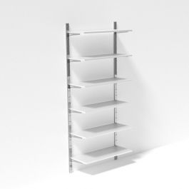 Gondole a muro Sistema di gondole a parete cromato da 1 metro Mobilier shopping