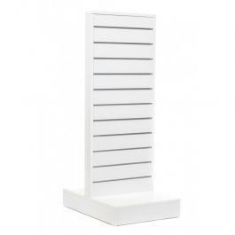 RETAIL DISPLAY FURNITURE : Slatwall double side white