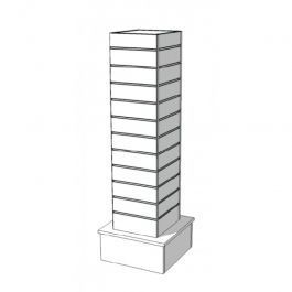 RETAIL DISPLAY FURNITURE : Slatwall tower white