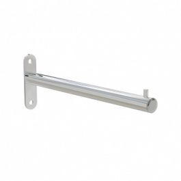 RETAIL DISPLAY FURNITURE - SLATWALL AND FITTINGS : Solo front bar 29.5 cm chrome