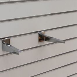 Accesorios para paneles de lamas Soporte de estante cromado de 200 mm Mobilier shopping