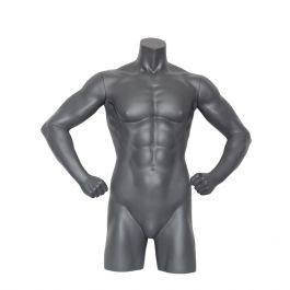 MALE MANNEQUIN BUST - MANNEQUIN TORSOS : Sport male bust with sixpacks and legs