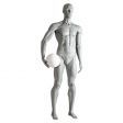 Image 1 : Gray (RAL7042) male mannequin sporty ...