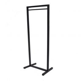 CLOTHES RAILS : Square clothing rail black finish 180cm x 62.5cm