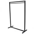 Image 0 : Square clothing rail black finish ...