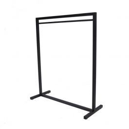 Clothing rail straight Square clothing rail black finish 125cm x 150cm Portants shopping