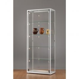 RETAIL DISPLAY CABINET : Standing display cabinet glass and aluminium 80 cm