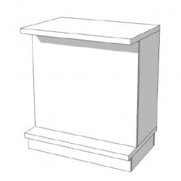 COUNTERS DISPLAY & GONDOLAS : Store counter white with shelves