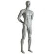 Image 1 : Gray (RAL7042) male window mannequin ...