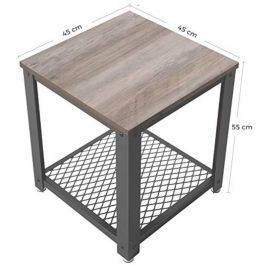 MATERIEL AGENCEMENT MAGASIN - MEUBLES INDUSTRIELS : Table d'appoint en bois style industriel