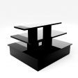 Image 0 : Table pyramidale noire brillante 150x135x105cm ...