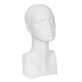 ACCESSOIRES MANNEQUIN VITRINE - TêTE MANNEQUIN VITRINE : Tête de mannequin vitrine femme en plastique blanc