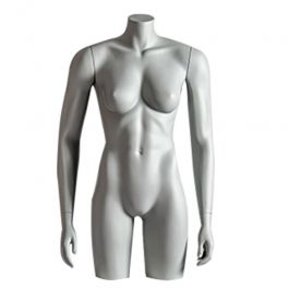 BUSTE MANNEQUIN FEMME : Torse femme sport gris