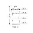 Image 2 : Torso 3/4 femme en ...