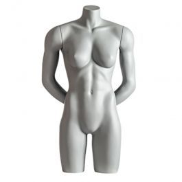 Bustio Torso di manichino femminile grigio con mano dietro la Bust shopping