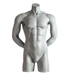 BUSTE MANNEQUIN HOMME - BUSTES TORSOS SPORT : Torso mannequin homme sport gris