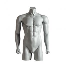 HERREN BüSTEN SCHAUFENSTERPUPPEN - SPORT TORSOS UND BüSTEN : Torso schaufensterpuppe mann grau mit armen und beinen