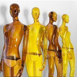 WINDOW MANNEQUINS : Transparent recyclable female display mannequin