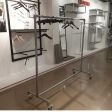 Image 3 : Tube clothes rail with wheels ...