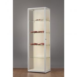 VITRINES D'EXPOSITION - VITRINES COLONNES : Vitrine aluminium 60cm