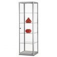 Image 0 : Vitrine colonne argent  avec spots ...
