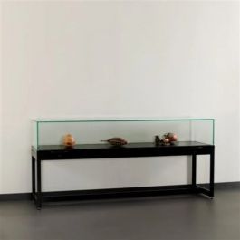 Vitrines pour exposition Vitrine noir avec cloche en verre 150 cm Mobilier shopping